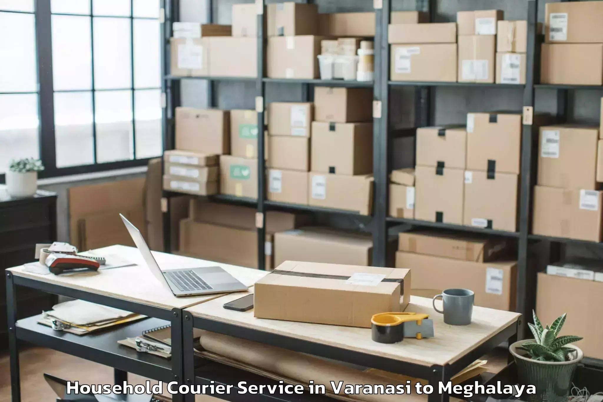 Top Varanasi to Mawsynram Household Courier Available